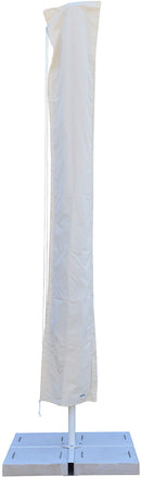 Ombrellone da Giardino con LED 4x4m in Alluminio Palo Ø60 mm Telo in Poliestere Brera Blu