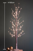 Faggio H180 cm con 270 Led e Movimento per interno Champagne