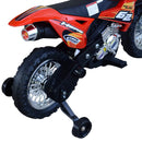 Moto Motocicletta Elettrica per Bambini 6V Kidfun Motocross Enduro Rosso