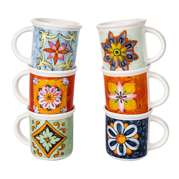 Set 6 Tazzine da Caffè Ø6,5x6,3 cm in Bone China VdE Tivoli 1996 Infinito online