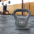 Kettlebell Attrezzo Fitness Peso in Ghisa da 6 kg con Impugnatura Ergonomica Grigio e Nero      