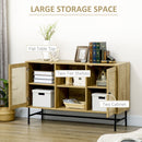 Mobiletto Basso 120x38x76,2 cm in Rattan Naturale