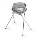 Barbecue a Carbone 480 Pro Inox Ompagrill Griglia di Cottura Ø44 cm Gambe a Cavalletto In Acciaio Inox      