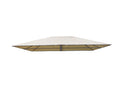 Tetto di Ricambio Copertura Rettangolare per Gazebo 400x300 cm in Poliestere Beige 