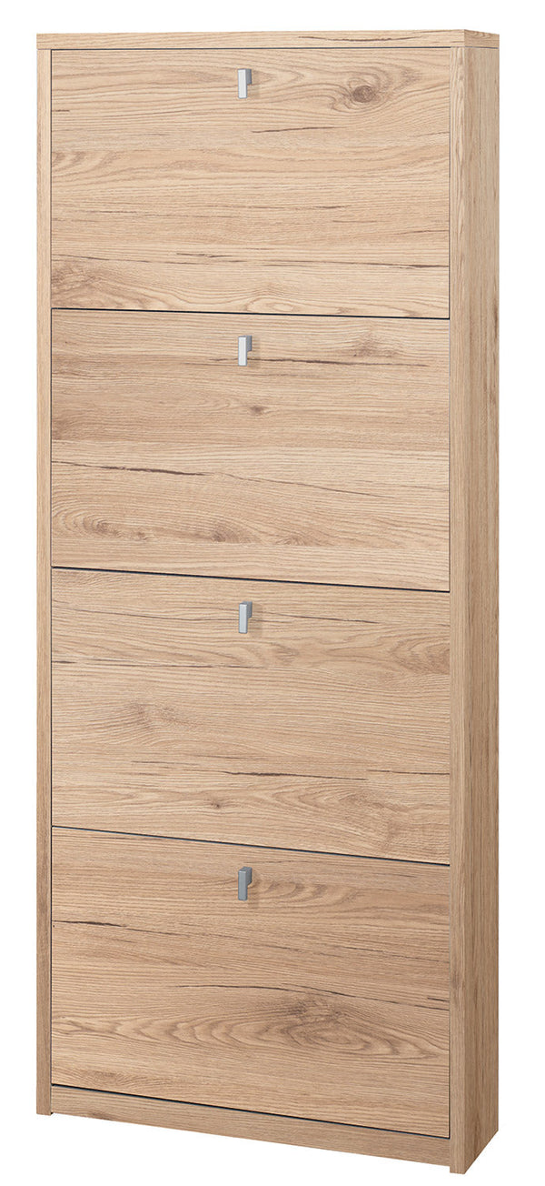 Meuble à Chaussures 4 Portes 63x154x18 cm Chêne Naturel acquista