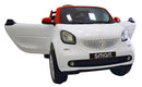 Macchina Elettrica per Bambini 12V Smart Fortwo Cabrio Bianca