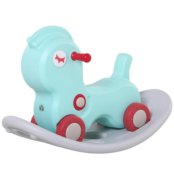 online Cheval à bascule 2 en 1 avec roues et jeux sonores en plastique