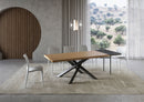 Tavolo Allungabile 200/300x90 cm Versalux Rovere Scortecciato Gambe Antracite      
