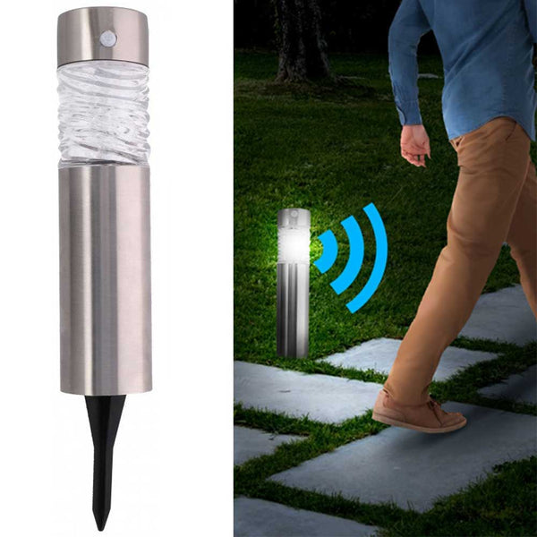 acquista Lampada Giardino Ricarica Solare con Sensore Movimento Paletti Luce LED 44x7cm