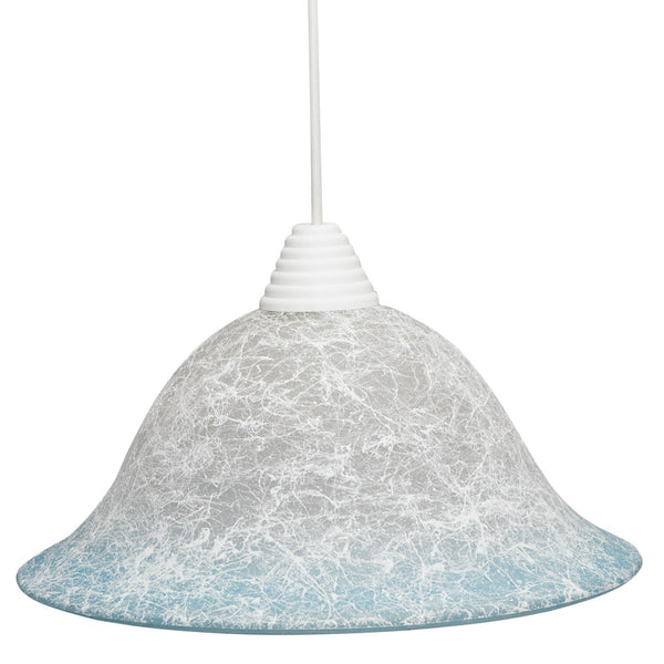 prezzo Suspension D30 1xE27 Cadre Blanc Verre Filament Bleu Clair E-Energy Iole