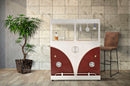 Bancone Bar 138x40x174 cm a Forma di Van in Metallo
