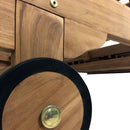 Lettino Prendisole Reclinabile per Esterno Meza con Schienale Regolabile in Legno Teak      