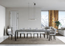  Tavolo Allungabile 130-390x90x77 cm Everyday Premium Cemento Gambe Antracite