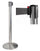Tringle à Rideau 3 mètres en Acier Inoxydable Brossé Ø36x101 cm Ruban Noir