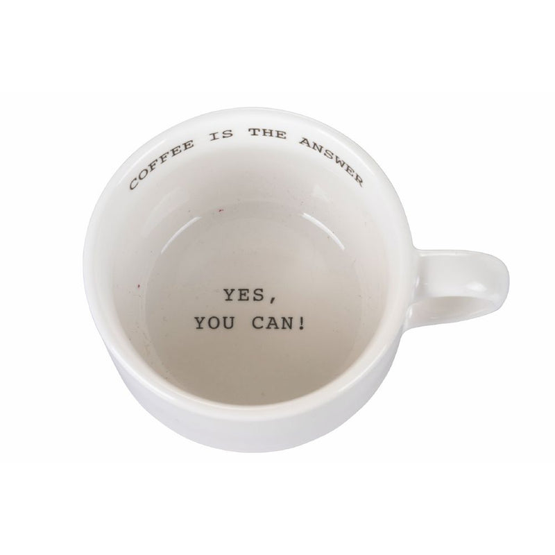 Set 6 Tazzine da Caffè Ø6,5x9x4,5 cm in Bone China VdE Tivoli 1996 Coffee is the answer