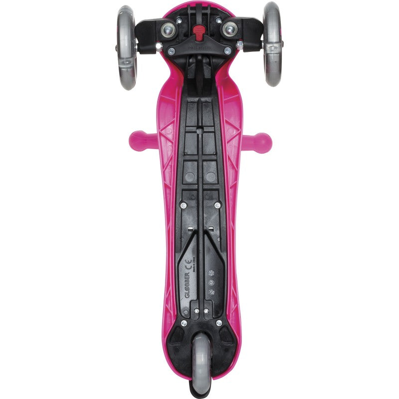 Monopattino a 3 Ruote a LED 3 Altezze Max 50Kg Globber PRIMO Fantasy Lights Up Fiori Rosa