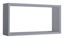 Mensola Cubo da Parete 70x35x15,5 cm in Fibra di Legno Artù Grigio Sasso