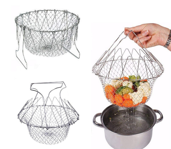 Panier Profond pour Frire Passoire Pliable en Acier sconto