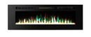 Camino Elettrico da Incasso 46,5x91,4x12,1 cm Effetto Fiamma 1500W Amadeo 36 Nero
