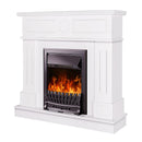 Camino Elettrico da Pavimento 97,8x104,8x30 cm Effetto Fiamma 2000W Ambasador & Pluton Bianco