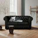 Divano 2 Posti 170x81x77 cm in Similpelle Nero