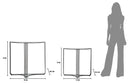 Console Dublino Coppia 81x40,5x82 - 71x35,5x72 cm in Ferro e Vetro Nero