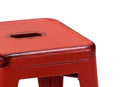 Sgabello Bristol 39x39xh45 cm in Ferro Rosso