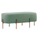 Pouf Poggiapiedi 97x39x40 cm in Tessuto Kate Verde