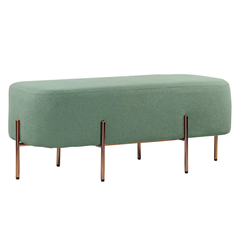 Pouf Poggiapiedi 97x39x40 cm in Tessuto Kate Verde