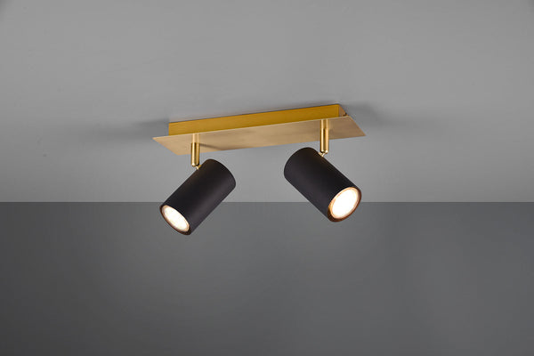 Plafoniera da Interno Attacco GU10 in Metallo Nero e oro online