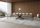 Tavolo Allungabile 120-380x90x77 cm Volantis Tortora Telaio Antracite 