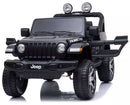 Macchina Elettrica per Bambini 12V Mp4 2 Posti con Licenza Jeep Wrangler Rubicon Nera