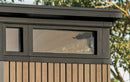 Casetta Box da Giardino 216x218x226 cm Keter Signature Venetian Pent 7x7 Effetto Legno Marrone e Antracite      
