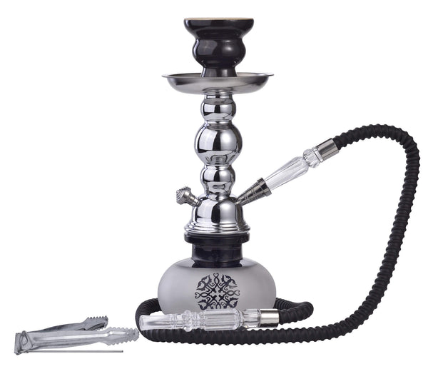 Narguilé 1 tuyau H25 cm avec pince à charbon et étui acquista