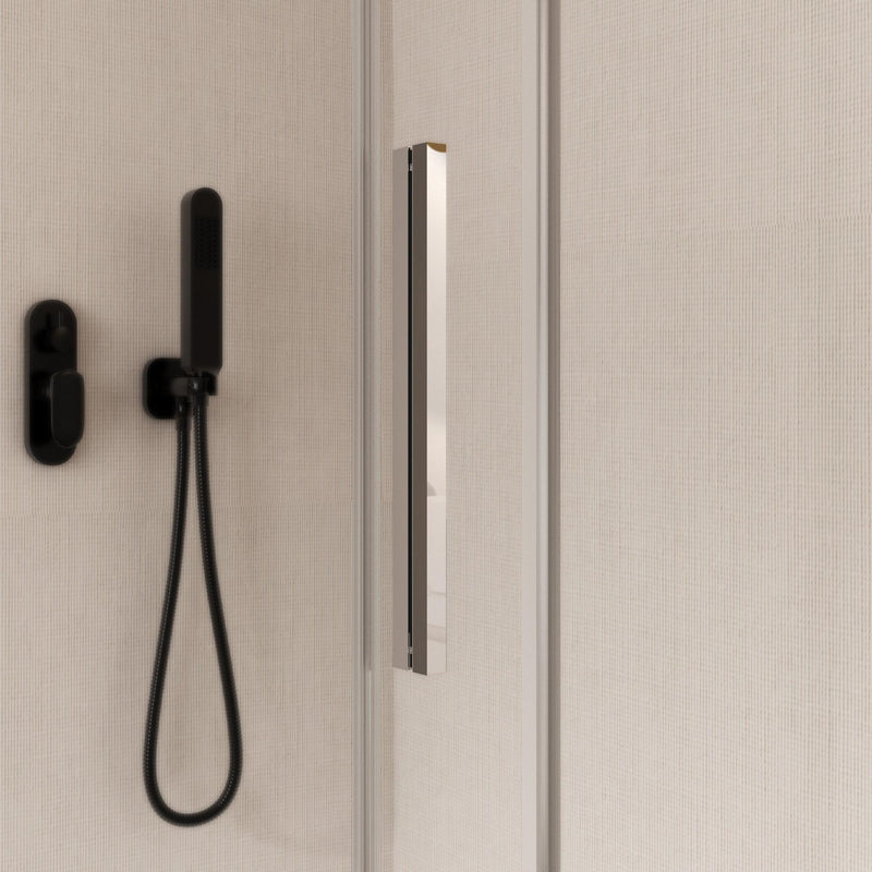 Box Doccia Angolare 1 Anta Scorrevole in Cristallo Trasparente 8mm H195 Bonussi Elise 3.0 Varie Misure