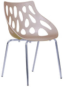 Set 4 Sedie Attesa da Ufficio in Polipropilene Tosini Orlando Marrone