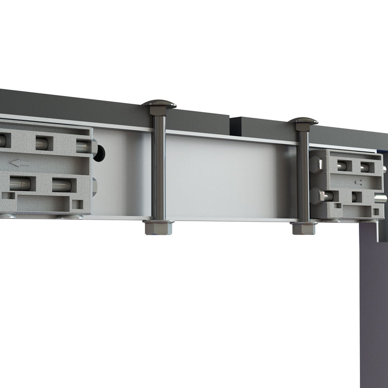 Gambe Laterali per Panca per Spogliatoi Alluminio Anodizzato Opaco 2 Pezzi Emuca