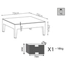 Set Salotto da Giardino Divano 2 Poltrone e Tavolino con Cuscini in Alluminio Bianco
