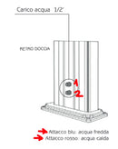 Doccia da Esterno Giardino Miscelatore e Lavapiedi Arkema Spring S Fascia Inox Blu