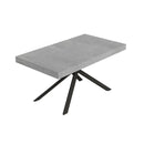Tavolo Allungabile 160-244x80x74 cm Niket Cemento Gambe Antracite