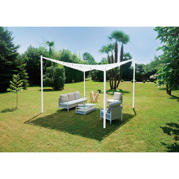online Voile de jardin en fer Gazebo 3,5X3,5m Vorghini Butterfly Bianca