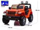 Macchina Elettrica per Bambini 12V Mp4 2 Posti con Licenza Jeep Wrangler Rubicon Arancione
