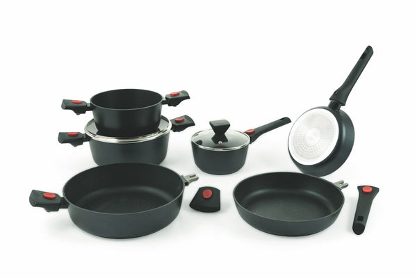 sconto Batterie de Cuisine 10 Pièces en Aluminium Antiadhésif VdE Tivoli 1996 Lolita