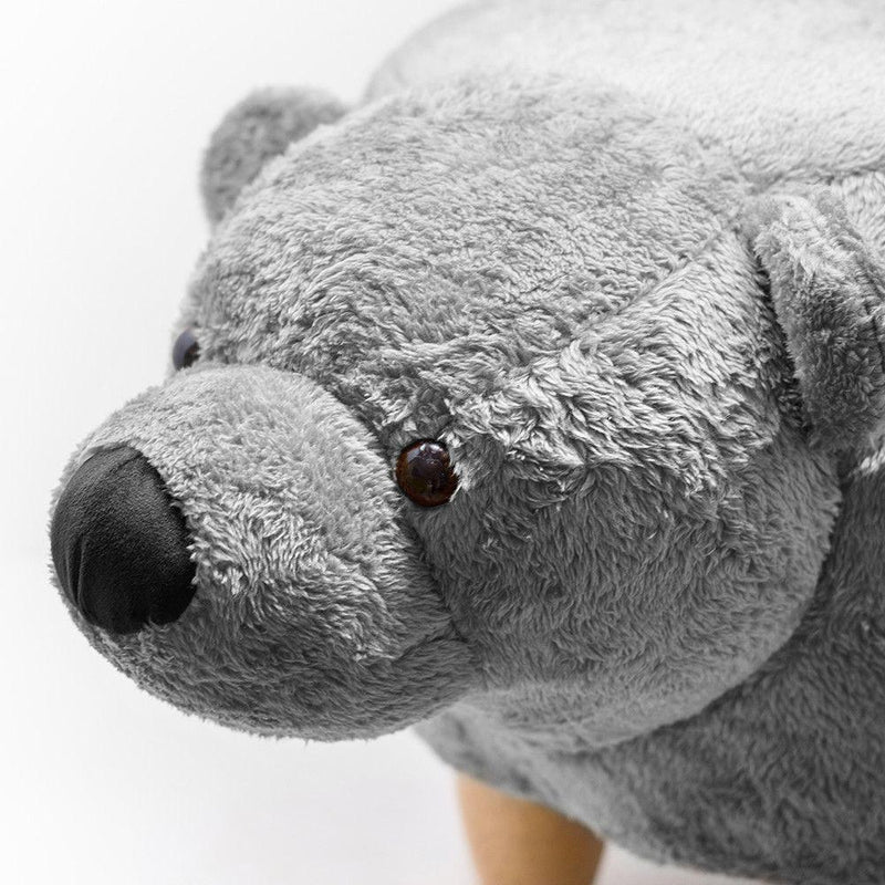 Sgabello Pouf Poggiapiedi per Bambini 65x35x36 cm Orso Marrone Divina Home