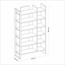 Libreria 94x160 cm Leno antracite ripiani noce 