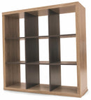Libreria 9 Ripiani 113x113x39 cm in MDF Soriani Marrone Chiaro e Scuro