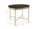 Tavolino Rashida Oro 63x46 in Metallo