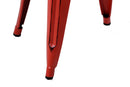 Sgabello Bristol 39x39xh45 cm in Ferro Rosso
