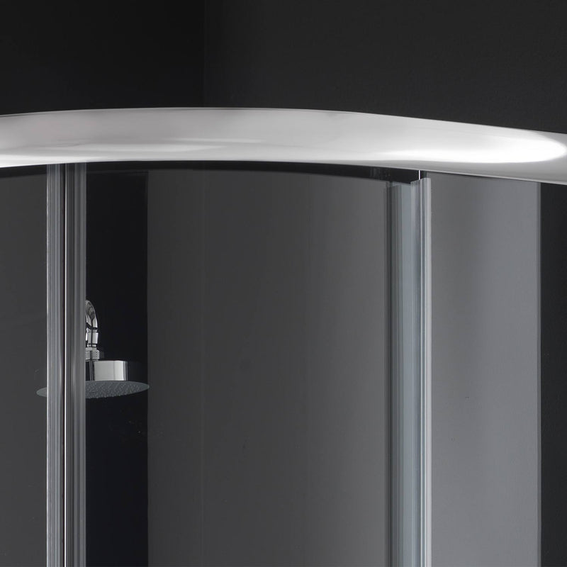 Box Doccia Semicircolare 2 Ante Scorrevoli In Cristallo Trasparente 6mm Fosterberg Aarhus Varie Misure