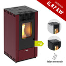 Stufa a Pellet ad Aria Ventilata 8,87kW Stella 90 Nera